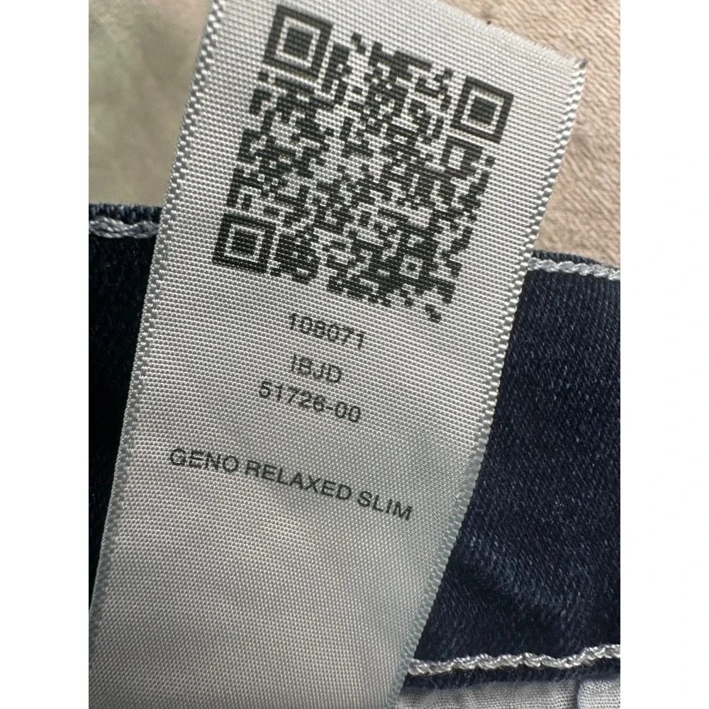 True Religion Geno Relaxed Slim Jeans Mens 33x30 Blue Flap Pocket Stretch Denim